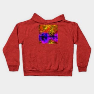 Asian architecture silhouette Kids Hoodie